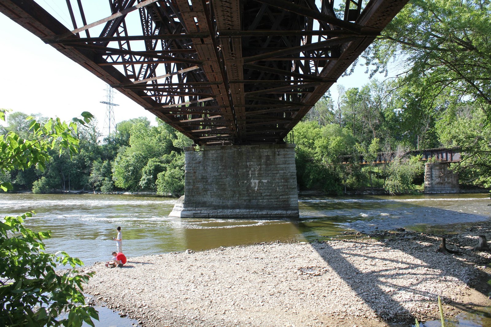 Under bridge